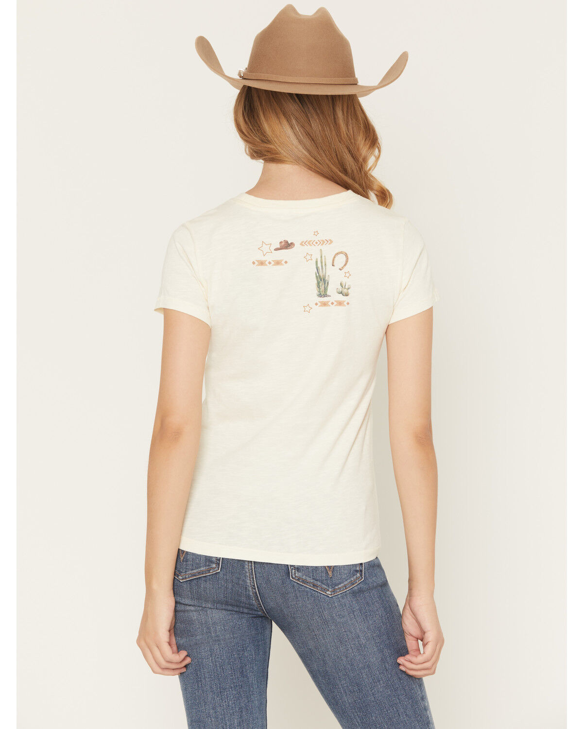 Image #4 - Shyanne Women's Icon Embroidered Short Sleeve Graphic Tee, Cream, hi-res