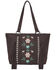 Montana West Women's Embroidered Fringe Conceal Tote Handbag, Dark Brown, hi-res