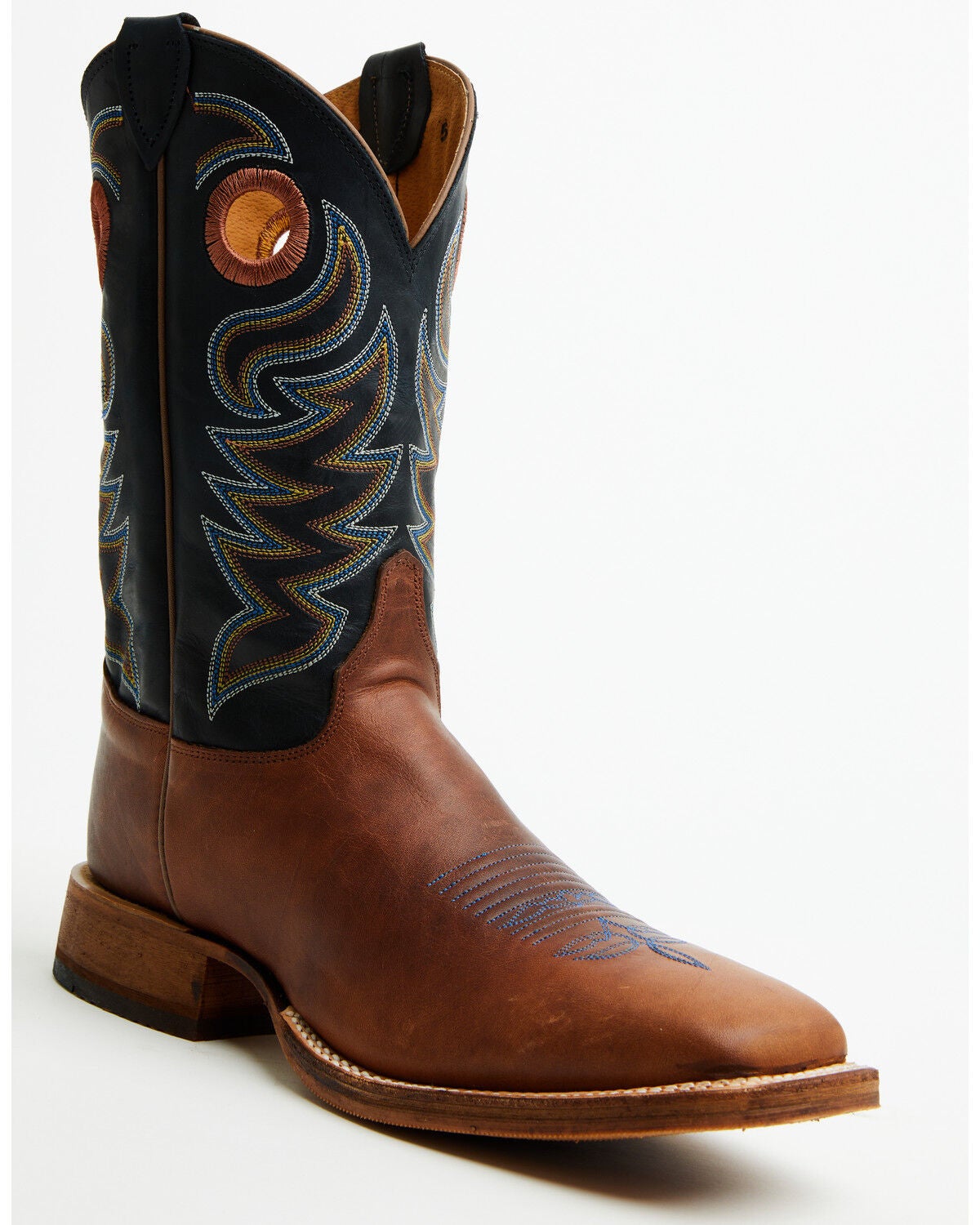Image #1 - Justin Men's Bent Rail Walsh Performance Western Boots - Broad Square Toe, Cognac, hi-res