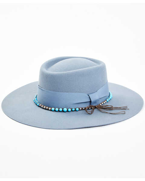 Shyanne Women's Dancer Telescope Wool Felt Western Hat , Light Blue, hi-res