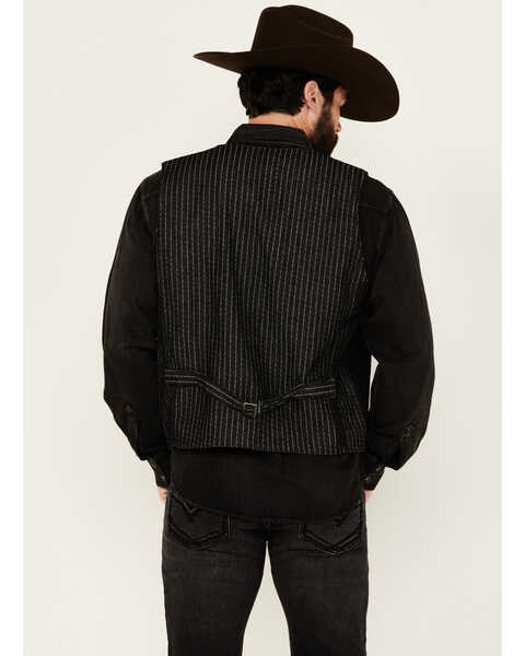 Image #4 - Moonshine Spirit Men's Innovator Pinstripe Denim Vest , Black, hi-res