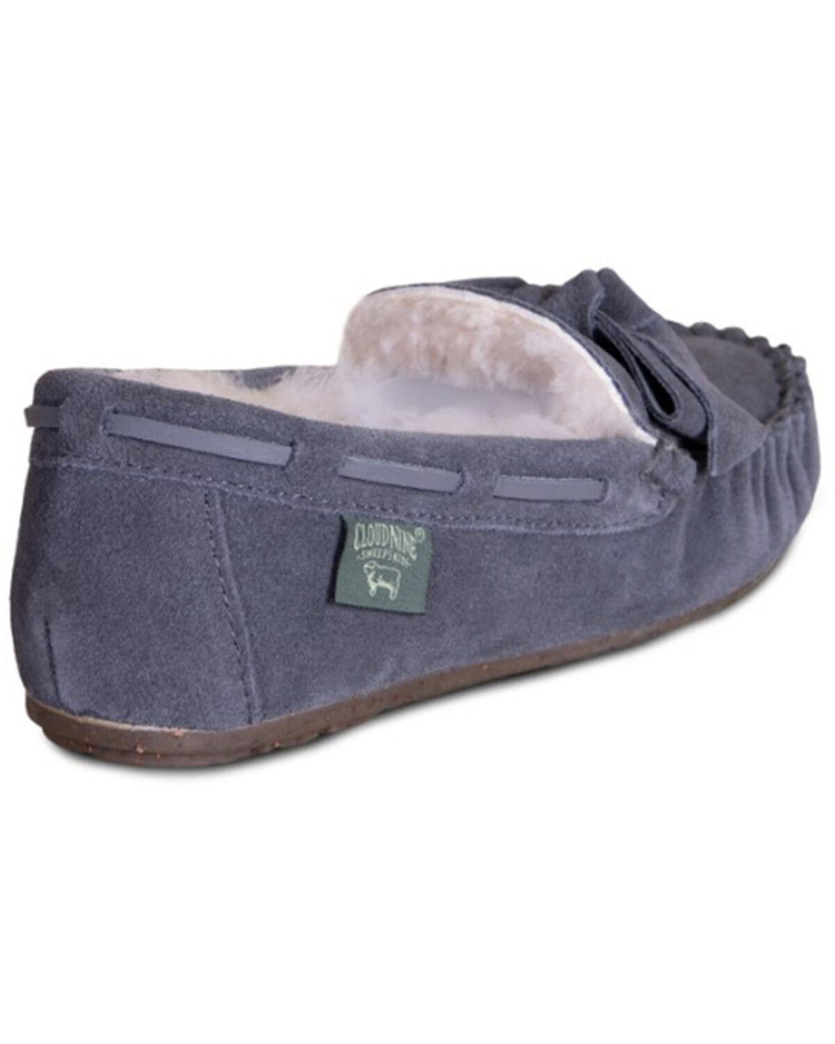 Image #4 - Cloud Nine Women's Scarlet Sheepskin Moccasins, Grey, hi-res