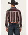 Image #4 - Ely Walker Men's Striped Long Sleeve Pearl Snap Western Shirt, Burgundy, hi-res
