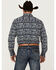 Image #4 - Gibson Trading Co Men's Shin Dig Floral Print Long Sleeve Button-Down Western Shirt , Navy, hi-res