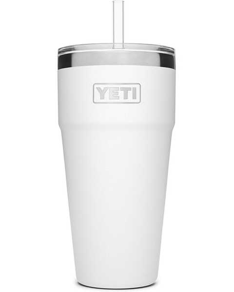 Image #1 - Yeti Rambler 26oz White Straw Cup, White, hi-res