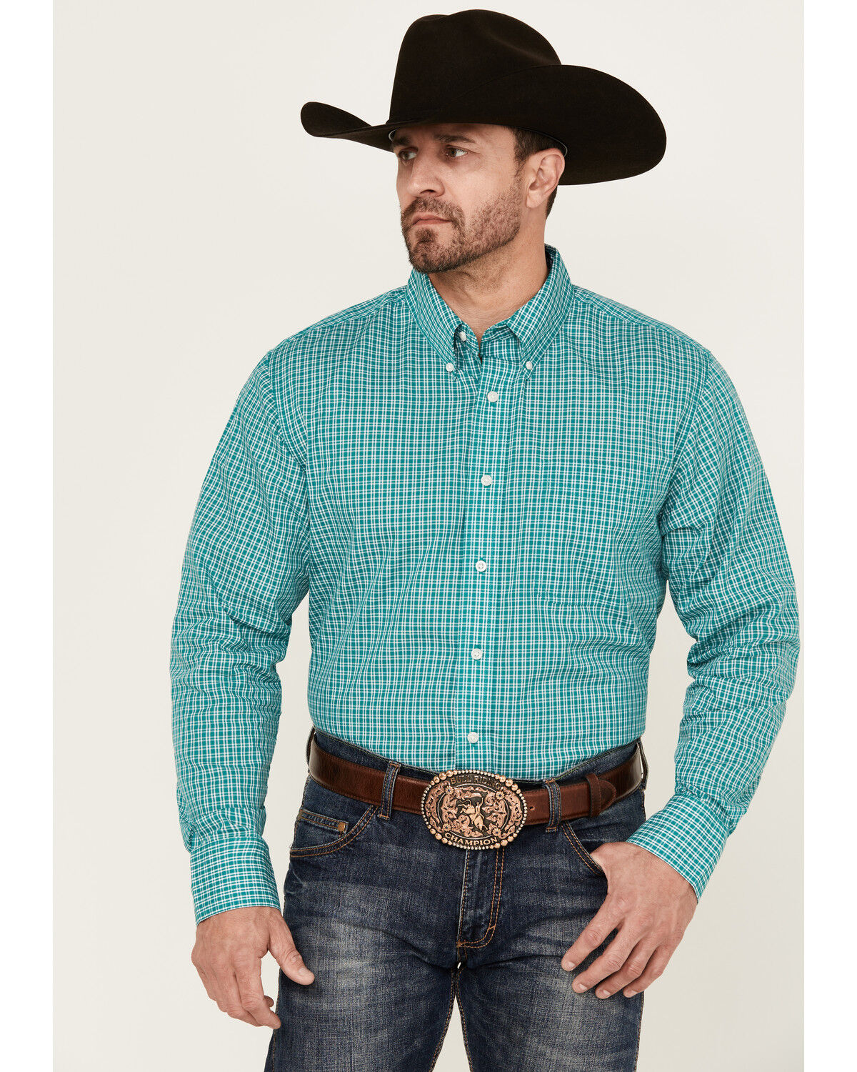 Image #7 - Wrangler Riata Men's Assorted Plaid Print Long Sleeve Button-Down Western Shirt, Multi, hi-res