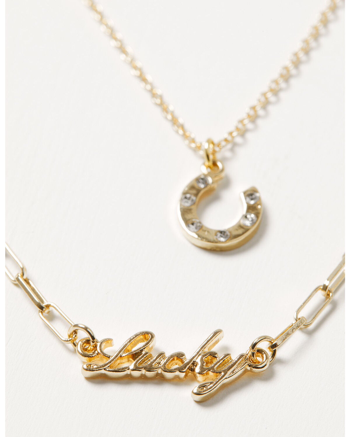 Image #2 - Shyanne Women's Lucky Horseshoe Necklace, Gold, hi-res