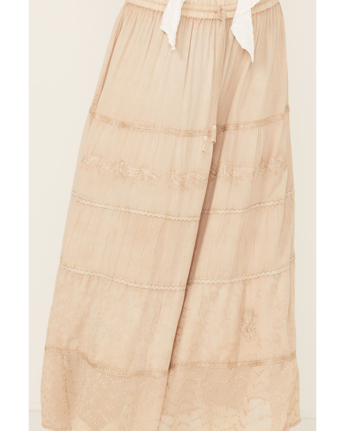 Image #2 - Gunit Women's Tiered Midi Skirt, Ivory, hi-res