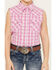 Image #3 - Shyanne Girls' Dobby Pearl Snap Western Shirt, Grape, hi-res