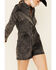 Rock & Roll Denim Women's Fringe Denim Romper, Black, hi-res