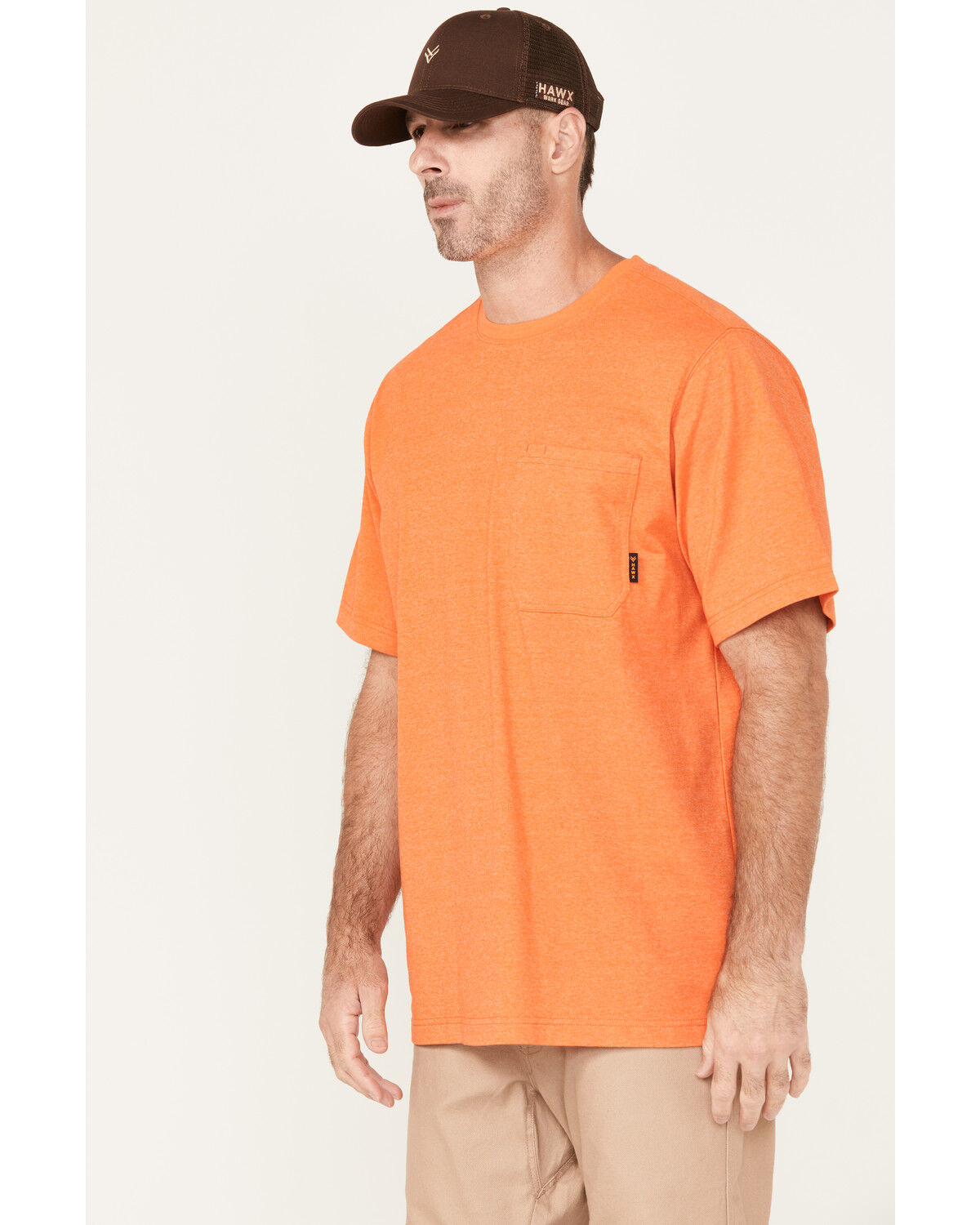 Image #1 - Hawx Men's Forge Short Sleeve Work T-Shirt, Orange, hi-res