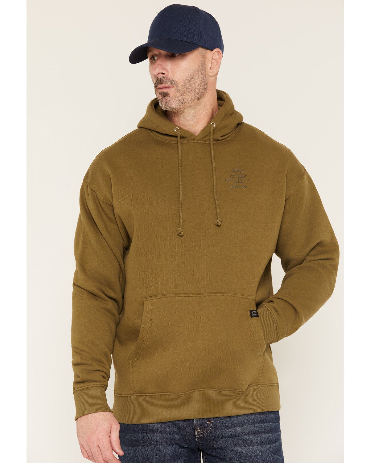 Image #2 - Troll Co Men's Twisting Wrenches Graphic Hooded Sweatshirt, Green, hi-res