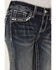 Grace in LA Girls' Paisley Horse Pocket Bootcut Jeans, Blue, hi-res