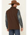 Cody James Core Men's Bonded Wrightwood Zip-Front Softshell Vest - Big & Tall , Brown, hi-res