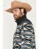 Image #2 - Ariat Men's Basis Southwest 1/4 Zip-Up Fleece Pullover, Teal, hi-res