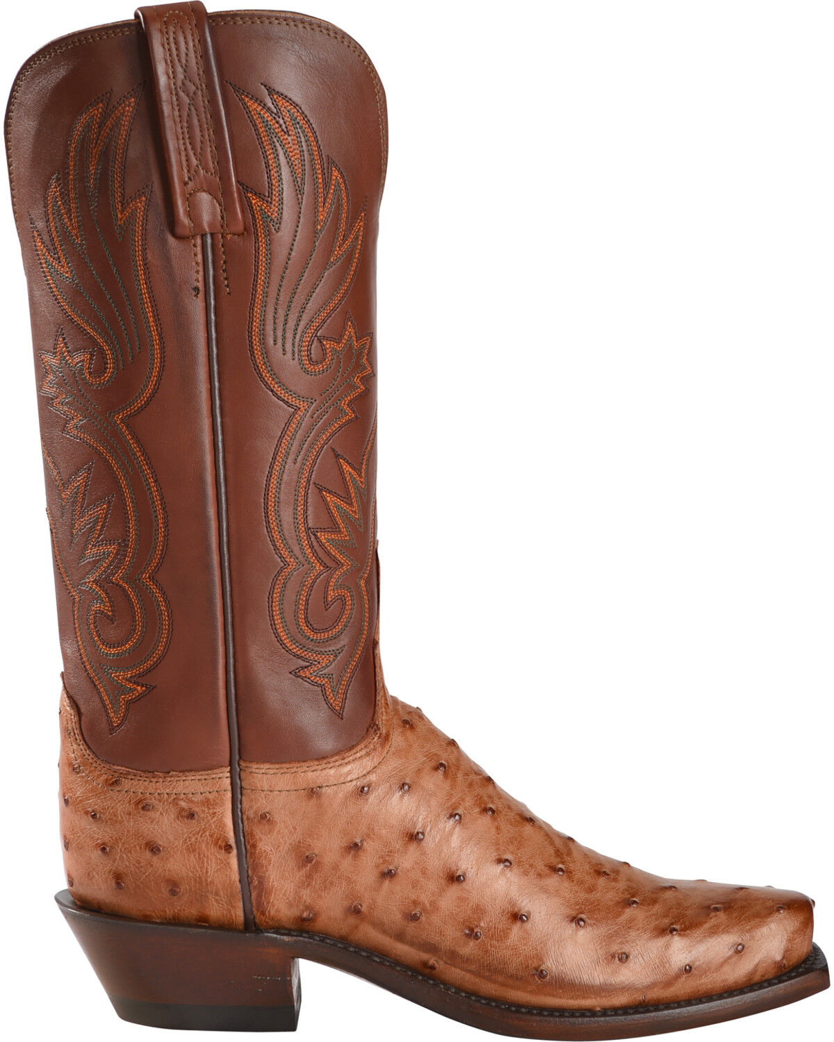 womens ostrich boots square toe