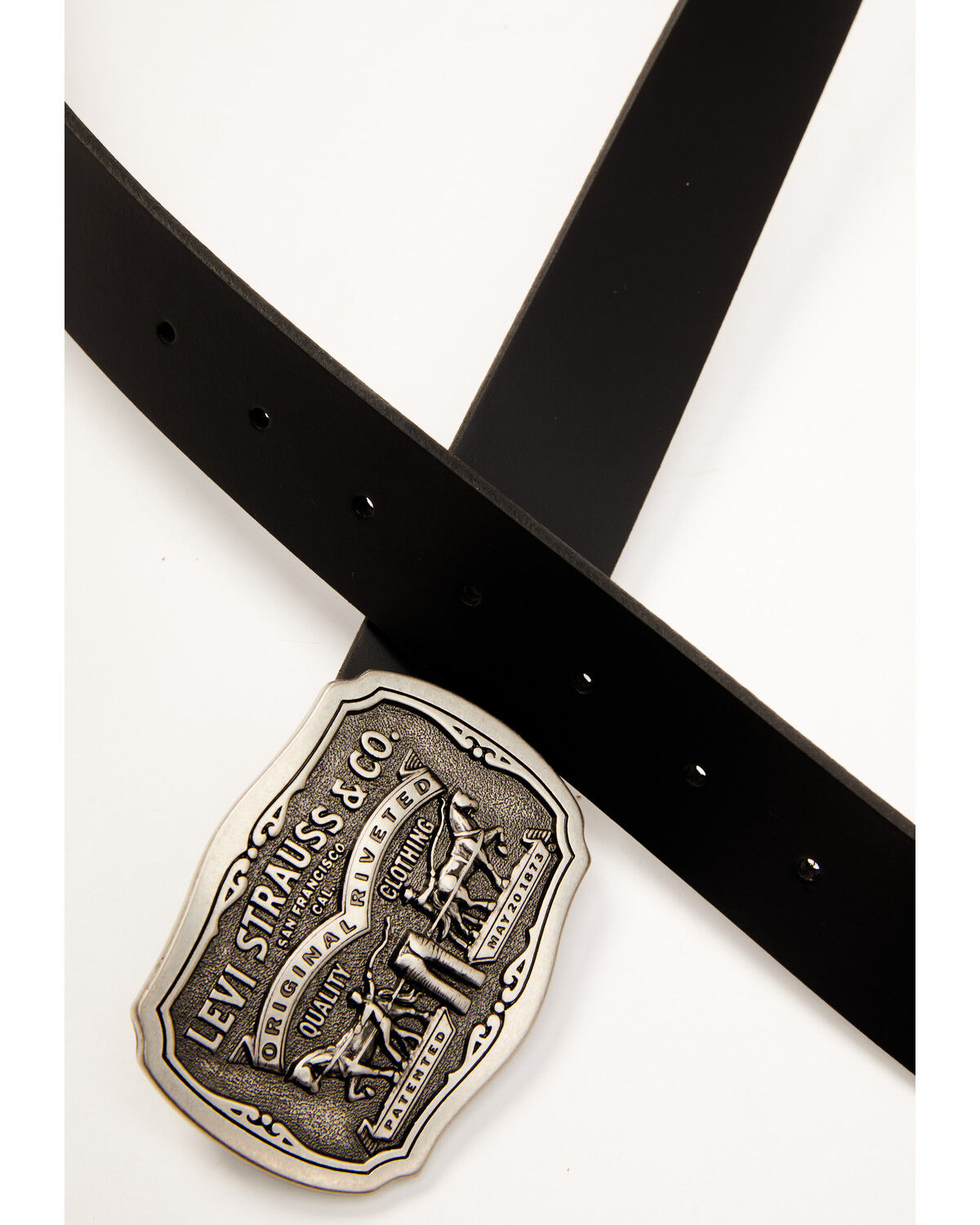 Image #2 - Levi's Men's Black Novelty Buckle Belt, , hi-res