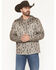Image #1 - Rock & Roll Denim Men's Novelty Print Performance Hooded Sweatshirt, Taupe, hi-res