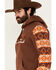 Image #2 - RANK 45® Men's Buckshot Southwestern Print Color Block Hooded Sweatshirt, Coffee, hi-res