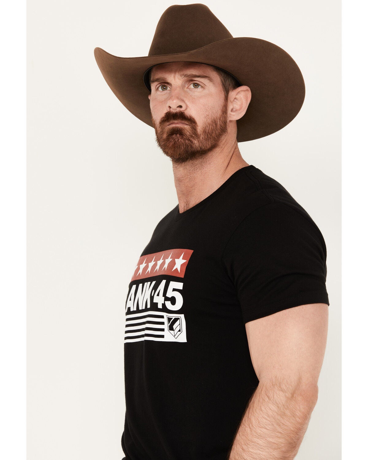Image #2 - RANK 45&reg; Men's Star Logo Short Sleeve Graphic T-Shirt, Black, hi-res