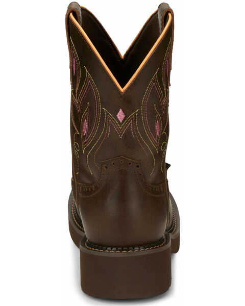 Image #4 - Justin Women's Gemma Shetland Western Boots - Round Toe, Dark Brown, hi-res