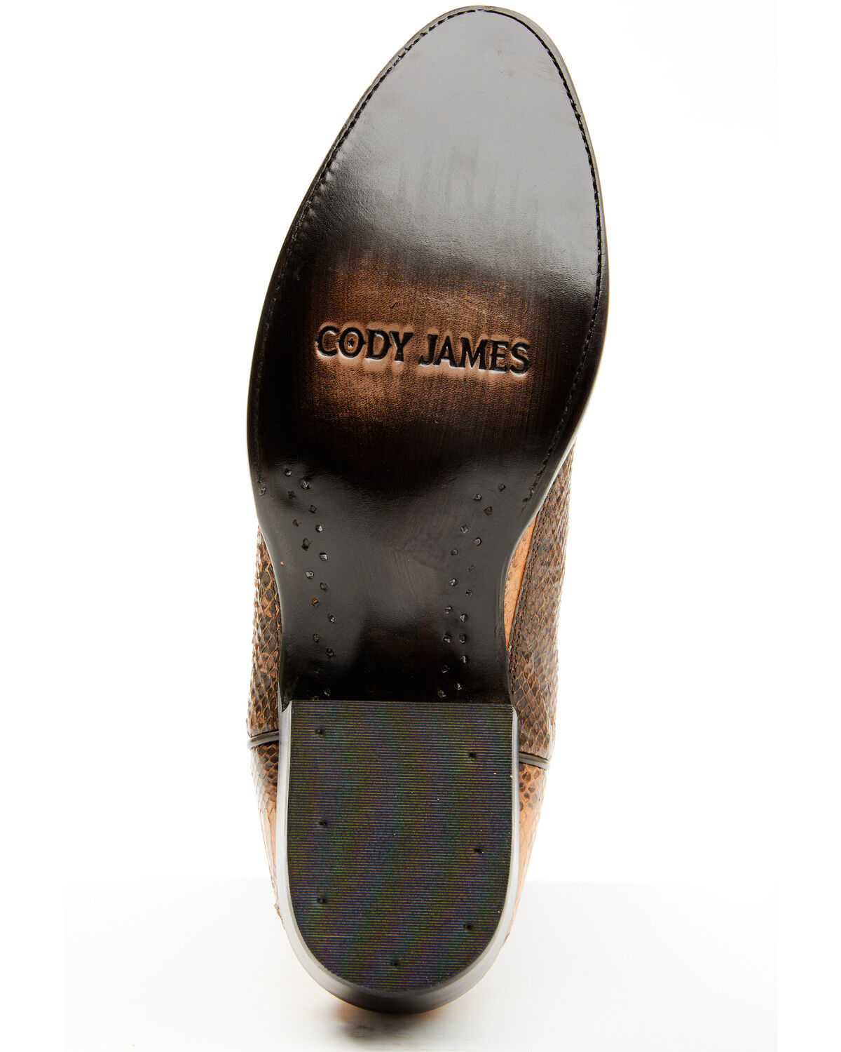 Image #7 - Cody James Men's Exotic Water Snake Western Boots - Round Toe, Brown, hi-res