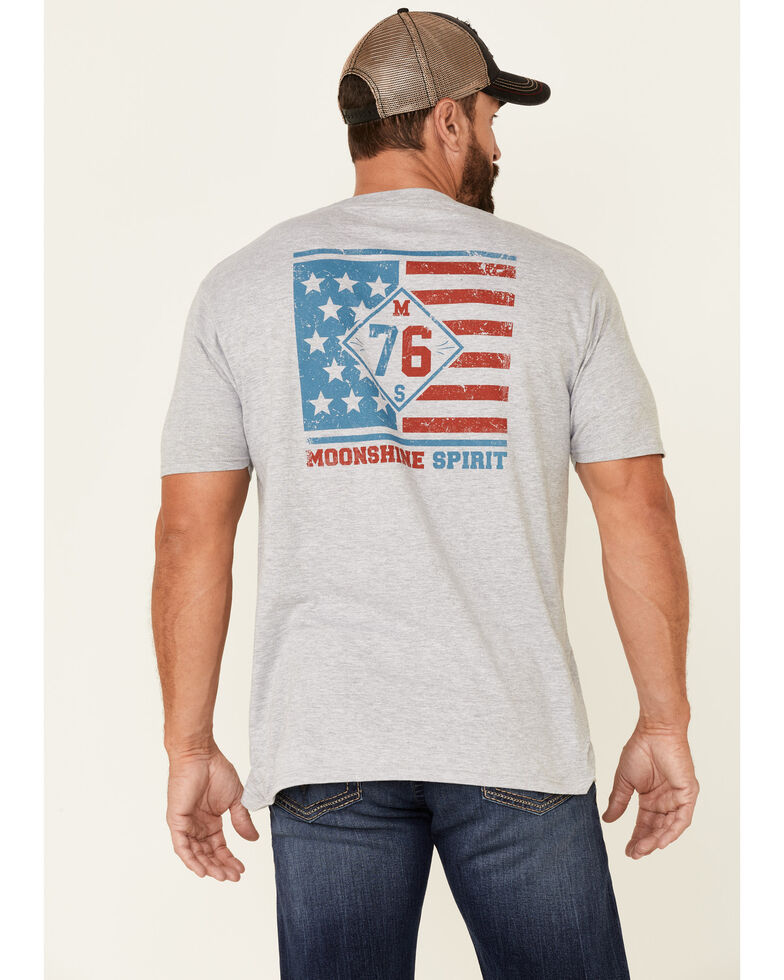 Moonshine Spirt Men's Grey Shine On 76 Graphic Short Sleeve T-Shirt , Grey, hi-res