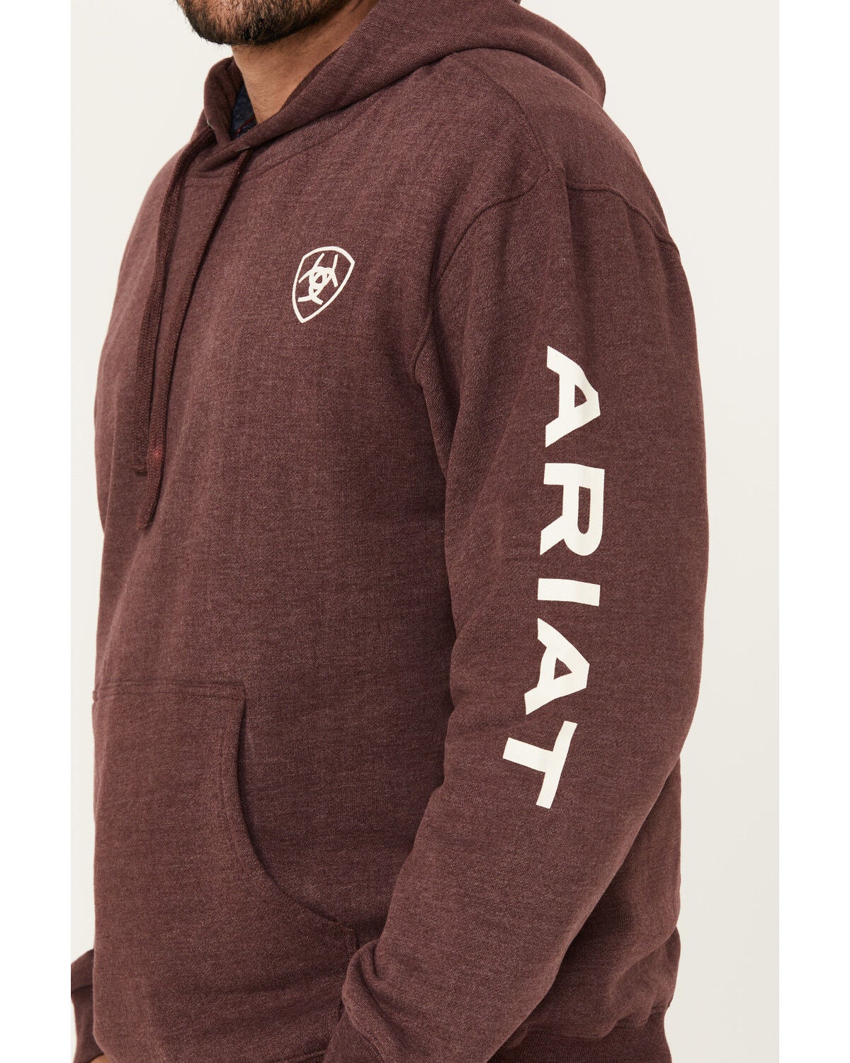 Image #3 - Ariat Men's Logo Sleeve Hooded Sweatshirt - Tall, , hi-res