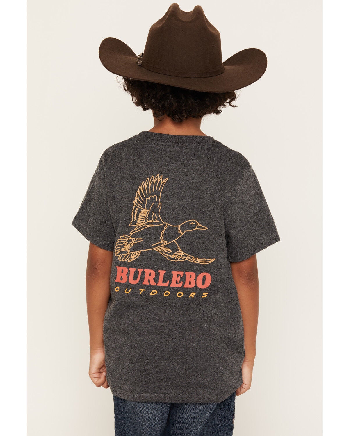 Image #4 - Burlebo Boys' Duck Logo Short Sleeve Graphic T-Shirt, Black, hi-res