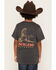 Image #4 - Burlebo Boys' Duck Logo Short Sleeve Graphic T-Shirt, Black, hi-res