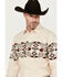 Image #2 - Panhandle Men's Southwestern Print Border Long Sleeve Pearl Snap Western Shirt , Natural, hi-res