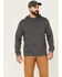 Brothers & Sons Men's Solid Heather Slub Long Sleeve Hooded Sweatshirt , Charcoal, hi-res