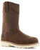 Image #1 - Frye Men's 10" Wellington Waterproof Work Boots - Steel Toe, Dark Brown, hi-res