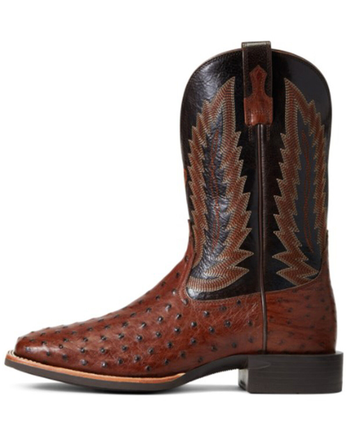 Image #2 - Ariat Men's Full Quill Ostrich Quantum Primo Western Boot - Broad Square Toe, Brown, hi-res