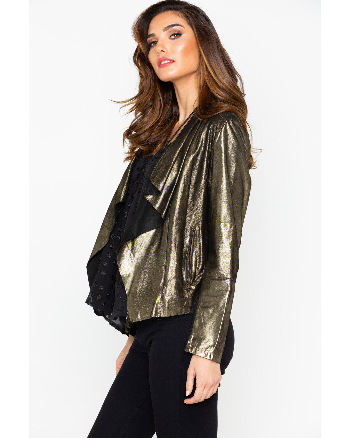 Image #3 - Tasha Polizzi Women's Stardust Shrug Jacket, Bronze, hi-res