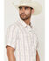 Image #2 - Kimes Ranch Men's Sonny COOLMAX&reg; Stripe Print Short Sleeve Snap Western Shirt, Red, hi-res