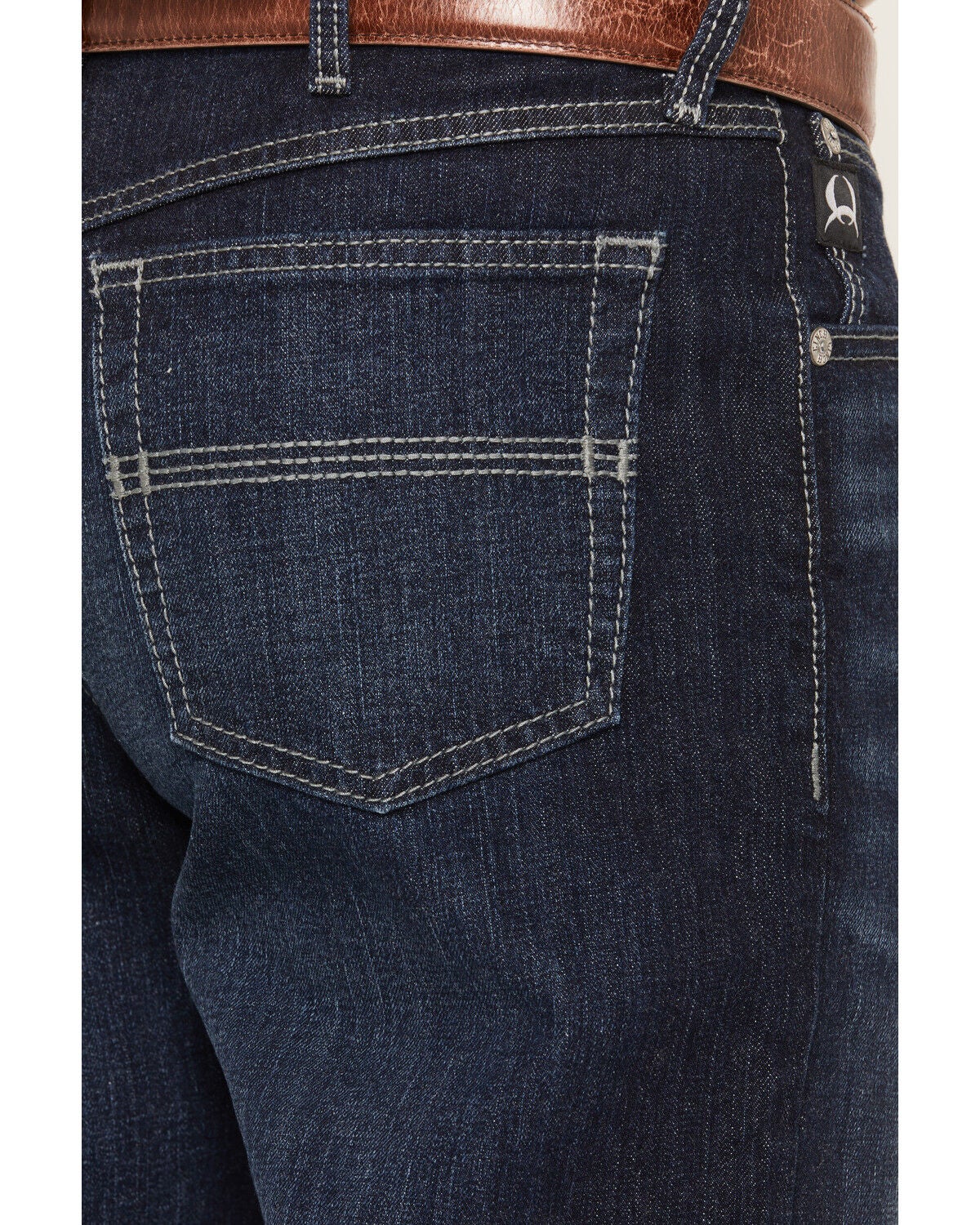Image #4 - Cinch Men's Black Label Dark Wash Loose Tapered Performance Stretch Denim Jeans, Dark Wash, hi-res