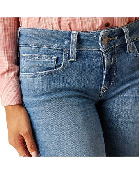 Image #4 - Ariat Women's Minnesota Medium Wash Mid Rise Leila Slim Stretch Trouser Jeans - Plus, Medium Wash, hi-res