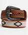 Image #1 - Roper Kids' Long Horn Southwestern Basket Weave Belt, Brown, hi-res