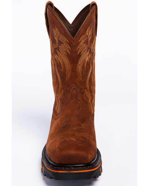 Image #2 - Cody James Men's 11" Decimator Western Work Boots - Steel Toe, Brown, hi-res