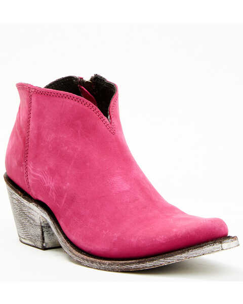 Image #1 - Caborca Silver by Liberty Black Women's Lidia Western Booties - Snip Toe, Magenta, hi-res