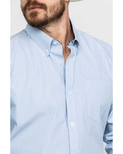 Image #4 - Cody James Core Men's Pinpoint Dobby Geo Print Long Sleeve Western Shirt , , hi-res