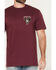 Image #4 - Moonshine Spirit&reg; Men's Backwoods Skeleton Short Sleeve Graphic T-Shirt, Burgundy, hi-res
