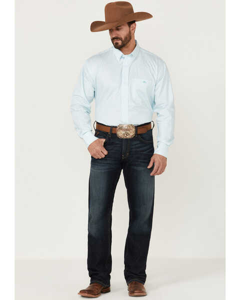 Image #2 - Resistol Men's Trenton Stripe Long Sleeve Button Down Western Shirt , Multi, hi-res