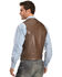 Scully Men's Lambskin Leather Western Vest - Big & Tall, Chocolate, hi-res