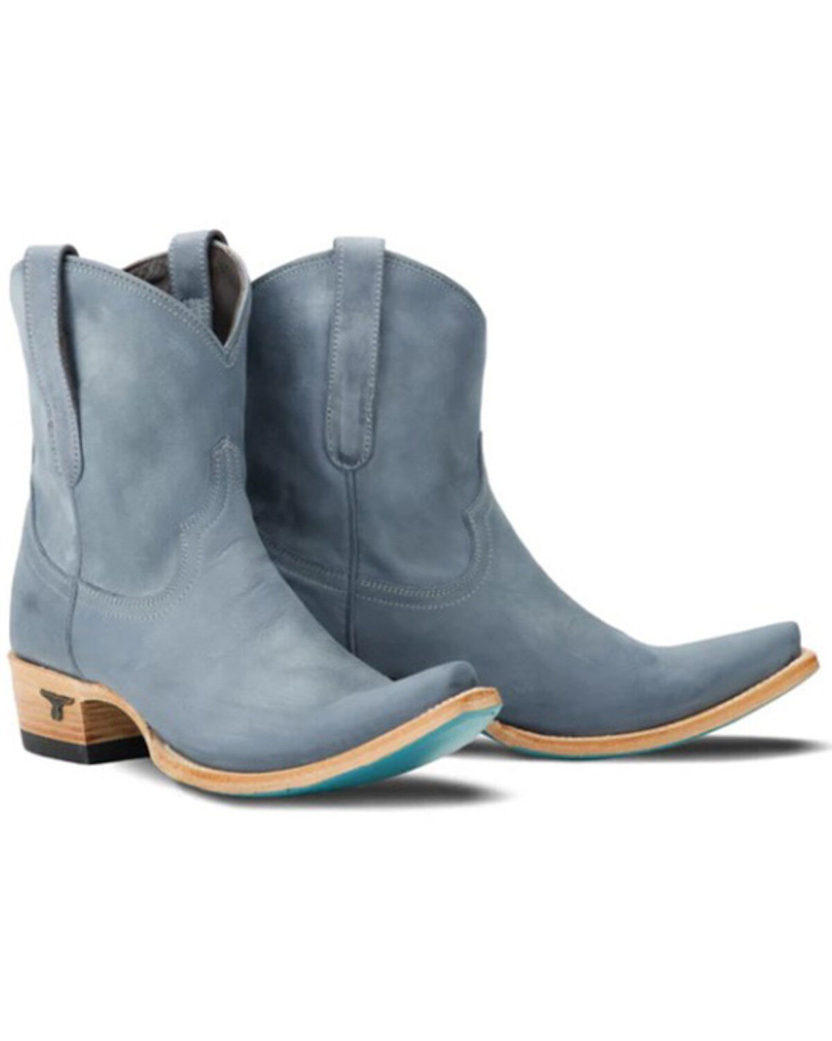 Image #1 - Lane Women's Emma Jane Western Booties - Snip Toe, Blue, hi-res