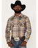 Image #1 - Pendleton Men's Canyon Small Plaid Snap Western Flannel Shirt , Brown, hi-res