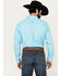 Ariat Men's Team Embroidered Logo Twill Classic Fit Long Sleeve Button-Down Western Shirt, Aqua, hi-res