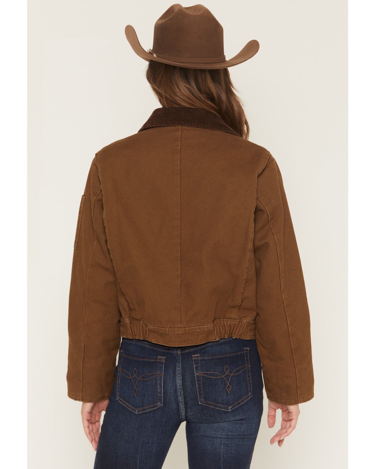 Image #4 - Shyanne Women's Tillson Zip-Up Cropped Jacket, Brown, hi-res