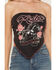 Image #3 - Blended Women's Rodeo Bandana Strapless Graphic Top, Black, hi-res